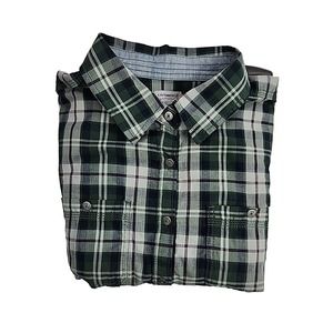 Carhartt Women's Large 12/14 Long Sleeve Button Down Shirt Plaid Flannel Western